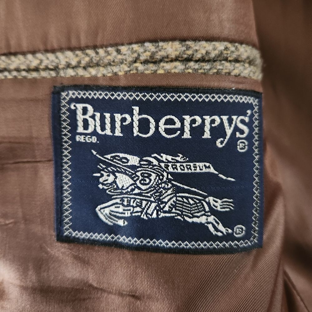 Burberry Vintage Tan Tweed Men's Blazer - Picture 5 of 10